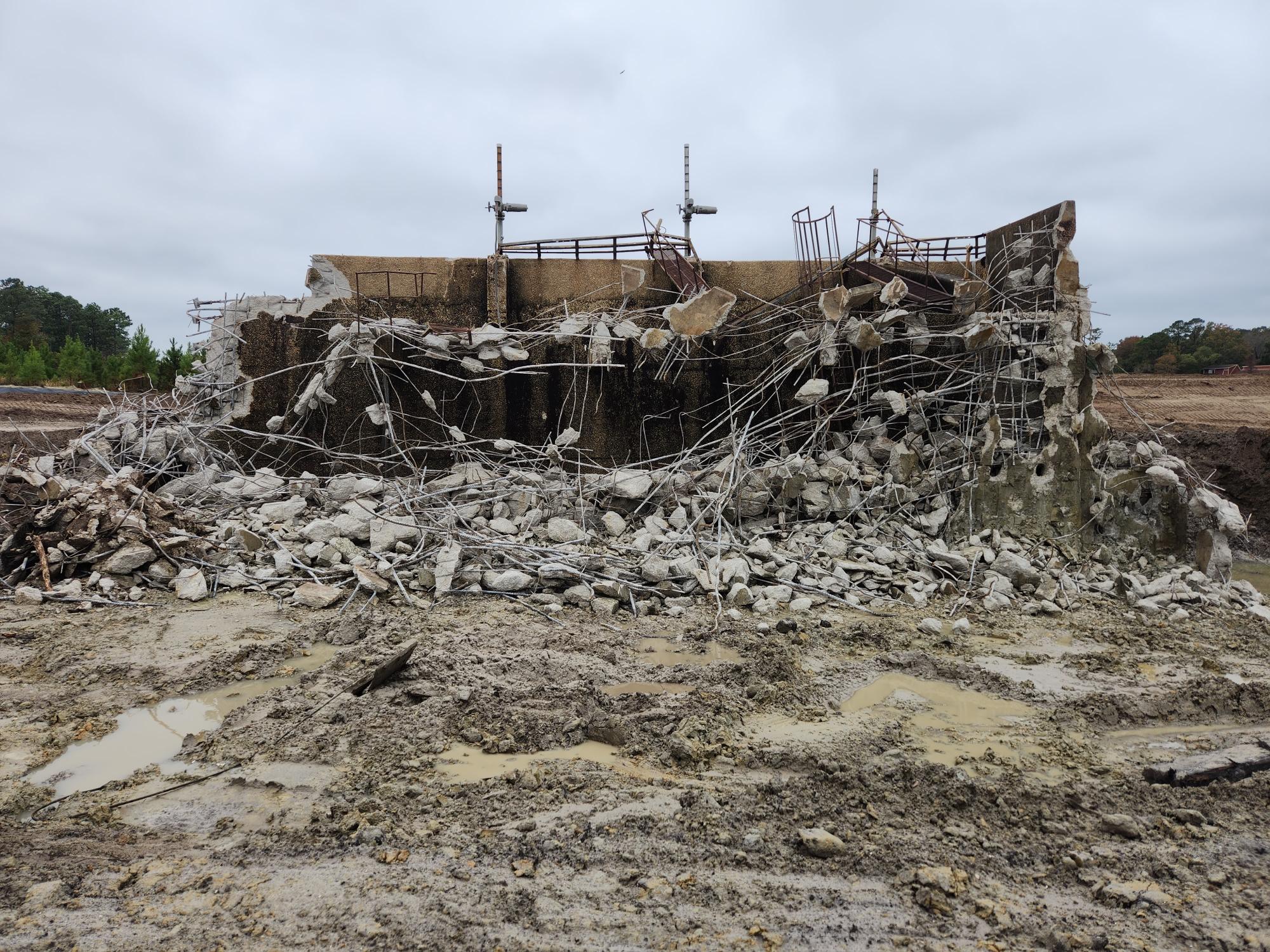 Spillway demolition