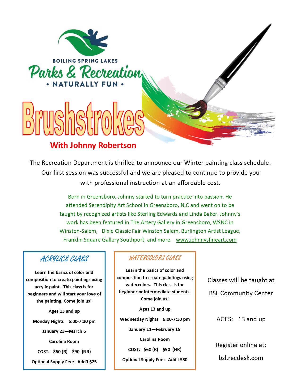 Special Events & Flyers City of Boiling Spring Lakes, NC