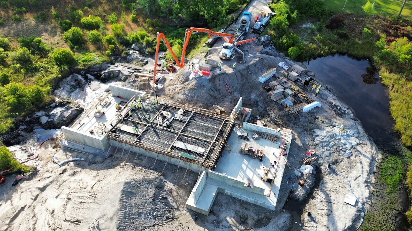 Pouring Cement for the Upper Lake Dam Box Culvert Overview