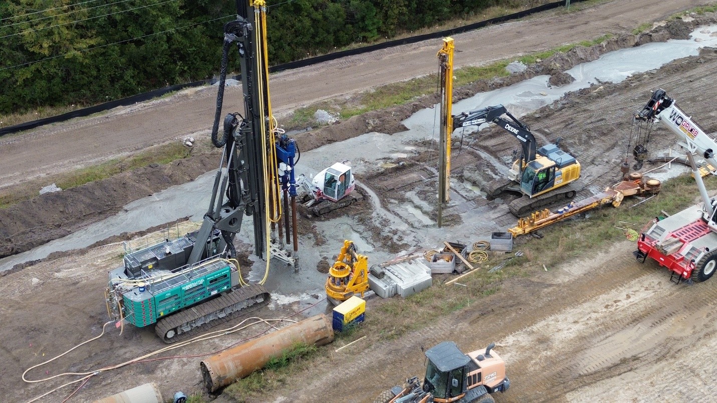 MIP Drill installing test panels on the downstream platform