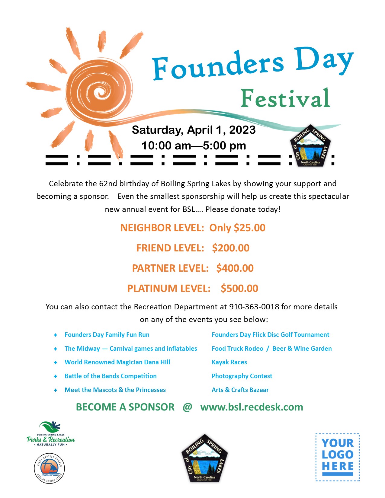 Founders Day Flyer